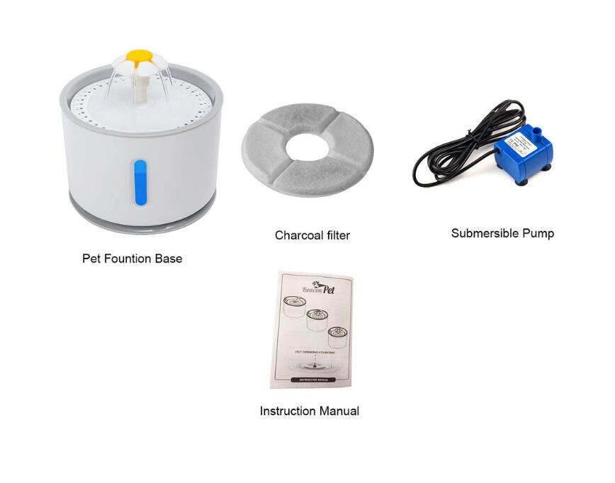 2.4L Automatic Pet Cat Water Fountain with LED Electric USB Dog Cat Pet Mute Drinker Feeder Bowl Pet Drinking Fountain Dispenser - PawFlow