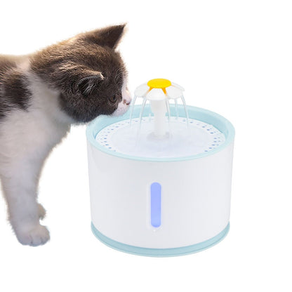 2.4L Automatic Pet Cat Water Fountain with LED Electric USB Dog Cat Pet Mute Drinker Feeder Bowl Pet Drinking Fountain Dispenser - PawFlow
