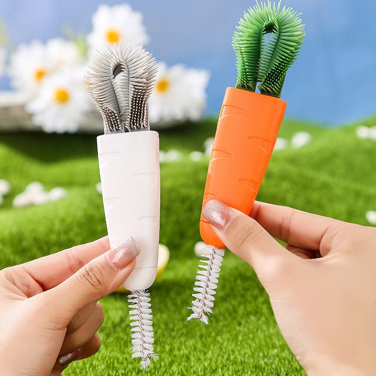 3 In 1 Cup Cover Brush Cleaning Brush Lunch Box Groove Gap Cleaning Brush Milk Bottle Nipple Vacuum Cup Cleaning Brush - PawFlow