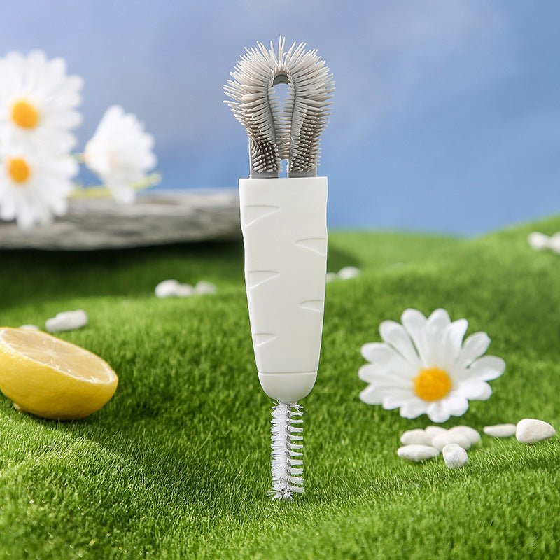 3 In 1 Cup Cover Brush Cleaning Brush Lunch Box Groove Gap Cleaning Brush Milk Bottle Nipple Vacuum Cup Cleaning Brush - PawFlow