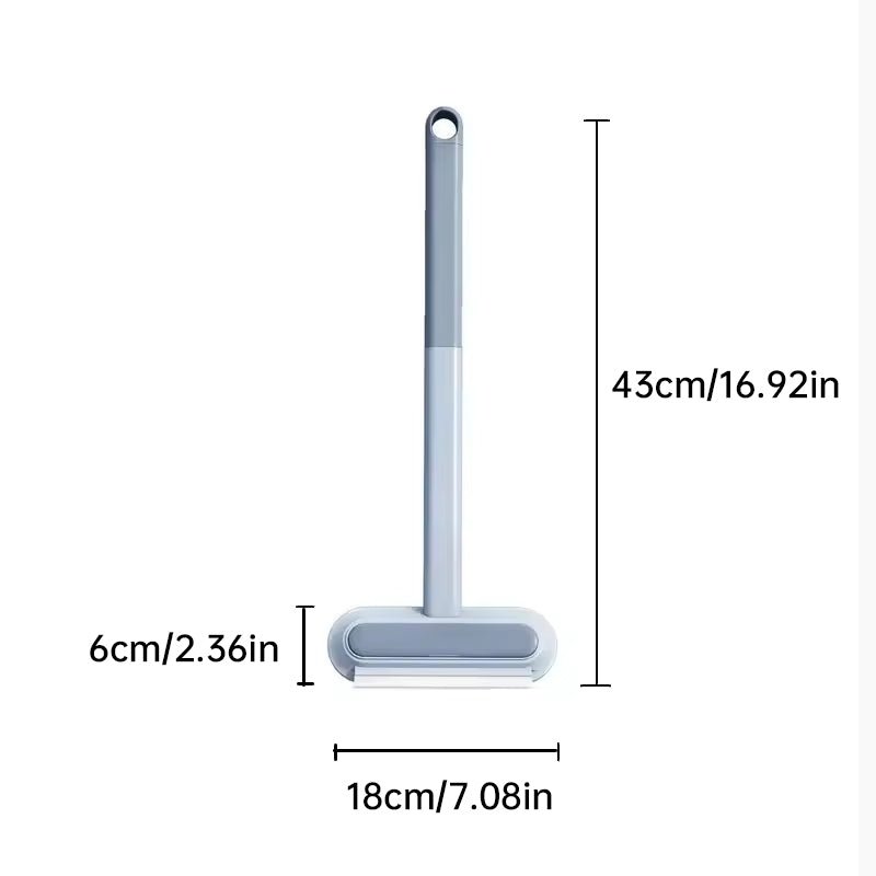 3-in-1 Pet Hair Remover Brush: Long-handle window & pet fur cleaning tool for cat/dog hair. - PawFlow