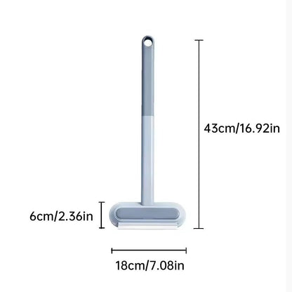 3-in-1 Pet Hair Remover Brush: Long-handle window & pet fur cleaning tool for cat/dog hair. - PawFlow