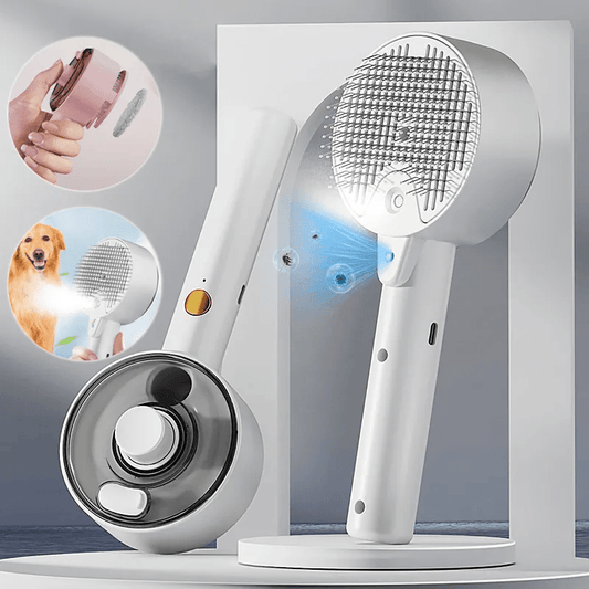 Animal Hair Remover Brush Dog And Cat Steam Brush Pet Self Cleaning Dog Brush Grooming Removes Cat Hairs Cat Dog Accessories Pet - PawFlow