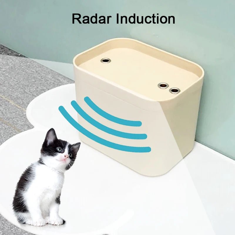 Automatic Electric Mute USB Cat Water Fountain Dog Pet Drinker Feeder Bowl with Filter Radar Induction Water Dispenser - PawFlow