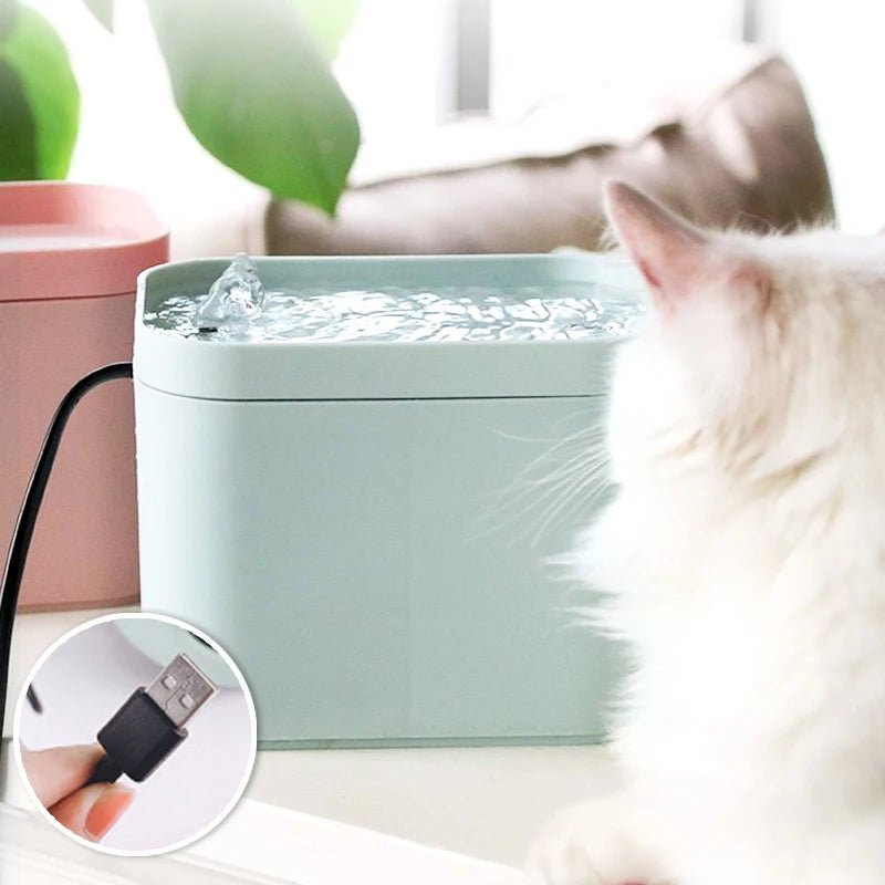 Automatic Electric Mute USB Cat Water Fountain Dog Pet Drinker Feeder Bowl with Filter Radar Induction Water Dispenser - PawFlow