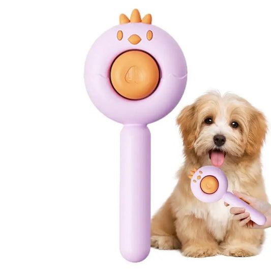Comb For Dogs Self-Cleaning Stainless Steel Teeth Pet Comb Easy Hair Removal And Massaging Pet Brush Supplies Multifunctional - PawFlow