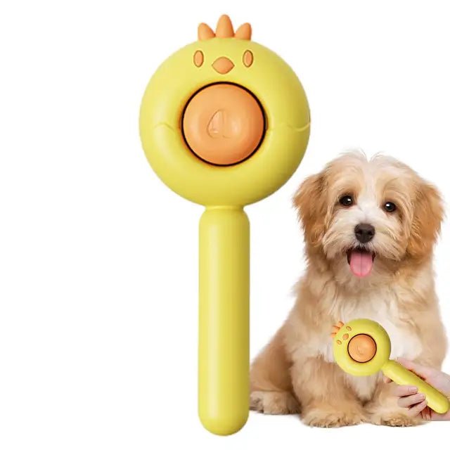 Comb For Dogs Self-Cleaning Stainless Steel Teeth Pet Comb Easy Hair Removal And Massaging Pet Brush Supplies Multifunctional - PawFlow
