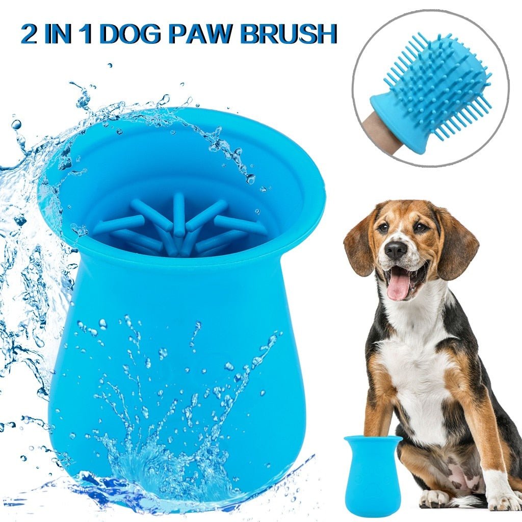 Dog Paw Cleaner Cup Pet Foot Washer Dog Cleaning Brush Claws Massage Grooming Wash Dirty Cat Foot Cleaning Bucket Clean Brush - PawFlow