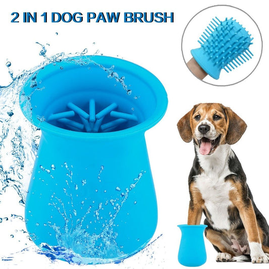 Dog Paw Cleaner Cup Pet Foot Washer Dog Cleaning Brush Claws Massage Grooming Wash Dirty Cat Foot Cleaning Bucket Clean Brush - PawFlow