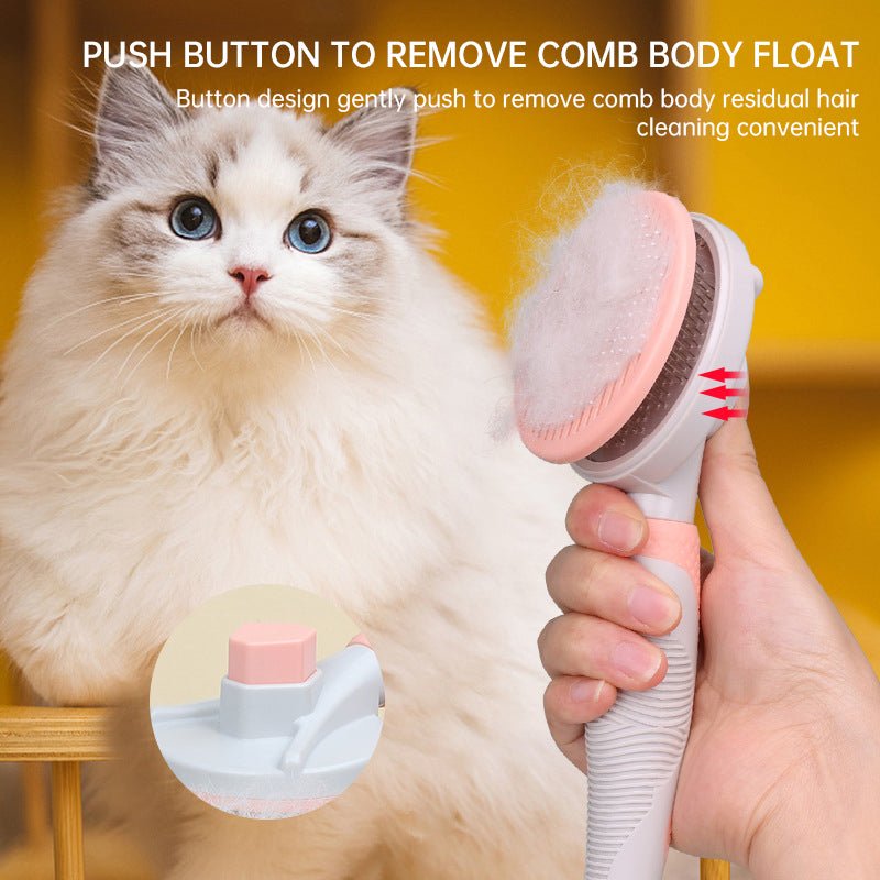Pet Grooming Brush Self Cleaning Automatically Dog Cat Slicker Brush Remove Dog Hairs Pet Comb - PawFlow