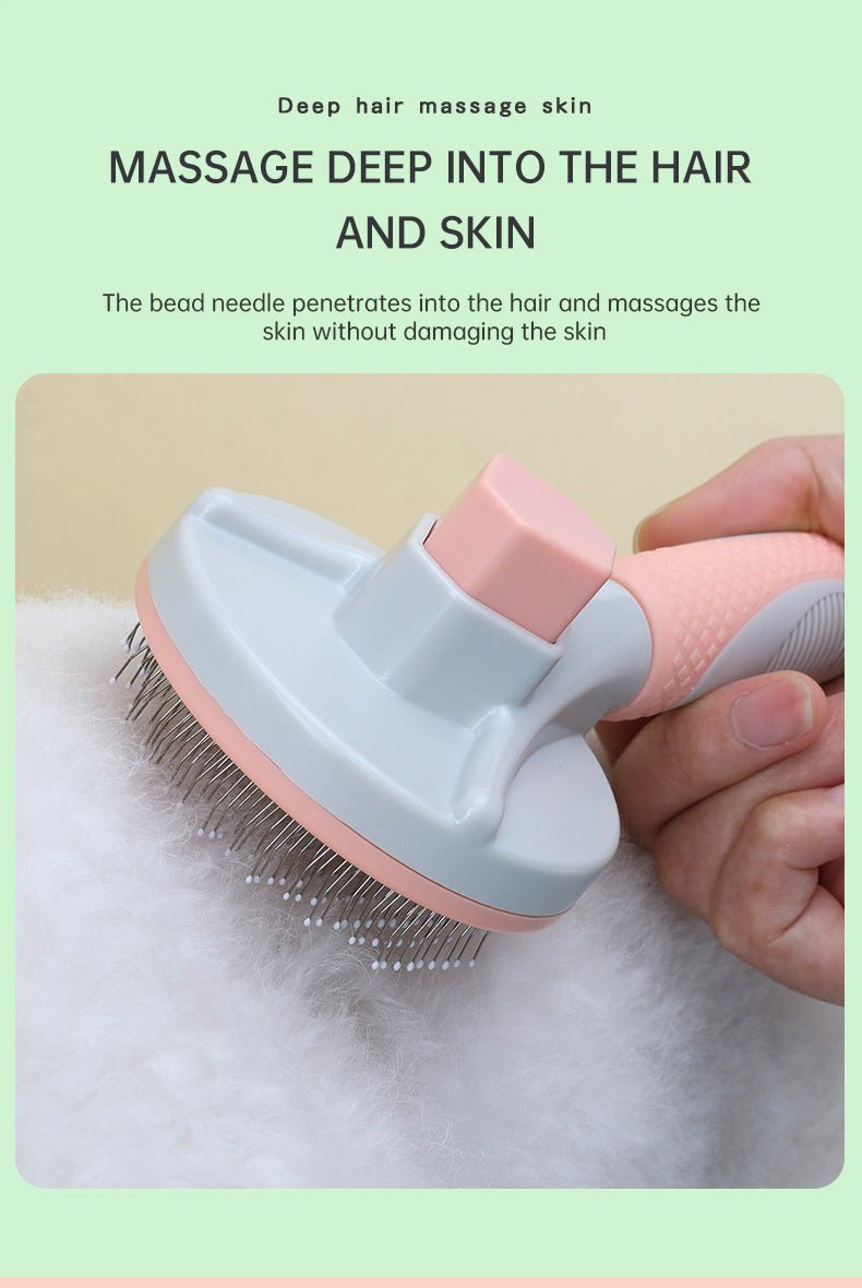 Pet Grooming Brush Self Cleaning Automatically Dog Cat Slicker Brush Remove Dog Hairs Pet Comb - PawFlow