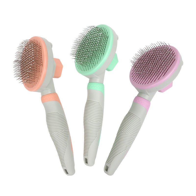 Pet Grooming Brush Self Cleaning Automatically Dog Cat Slicker Brush Remove Dog Hairs Pet Comb - PawFlow
