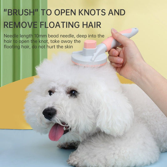 Pet Grooming Brush Self Cleaning Automatically Dog Cat Slicker Brush Remove Dog Hairs Pet Comb - PawFlow