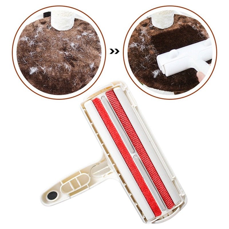 Pet Hair Remover Roller Removing Dog Cat Hair from Furniture self-cleaning Lint Pet Hair Remover - PawFlow