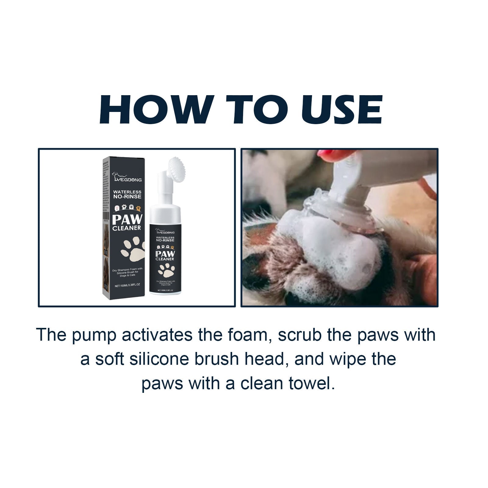 Yegbong Pet Paw Cleaner, Dog Cat Paw Cleaning Foot Care Cleaner - PawFlow